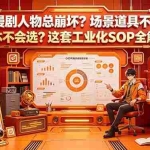 （18850期）做AI漫剧人物总崩坏？场景道具不一致？选本不会选？这套工业化SOP全解决 (更新)