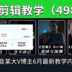 （18896期）抖音大V博主6月影视剪辑教学，素材处理+二次剪辑+爆款文案全流程，可做独家精选分成计划等