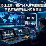 （18875期）2026出海训练营：TikTok从环境搭建到视频发布，手机剪映混剪去水印全掌握