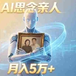 （18873期）ai思念亲人项目，5分钟一个视频，配合伙伴计划收益，月入5万+