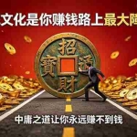 （18872期）付费文章：传统文化是你赚钱路上最大障碍！中庸之道让你永远赚不到钱