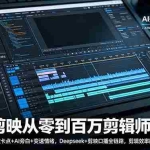 （18867期）剪映从零到百万剪辑师！音效卡点+AI旁白+变速情绪，Deepseek+剪映口播全链路，剪辑效率翻3倍