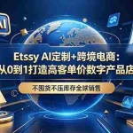 （18974期）Etsy AI定制+跨境电商：从0到1打造高客单价数字产品店，不囤货不压库存全球销售