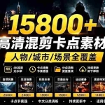 （19120期）【影视剪辑素材合集】15800+高清混剪卡点｜热门影视精彩片段｜人物/城市/场景全覆盖，中文分类清晰