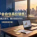 （19071期）五周学会自信高价销售！拥有你的真正潜力，展示你的才华！【原创双语字幕】