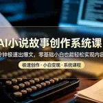 （19053期）AI小说故事创作系统课：10分钟极速出爆文，零基础小白也能轻松实现内容变现