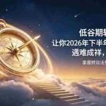 （19024期）付费文章：低谷期转运秘籍，让你2026年下半年逢凶化吉，遇难成祥，一顺百顺。