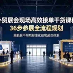 （19157期）外贸展会现场高效接单干货课程，36步参展全流程规划，展前展中展后标准化获客成交体系