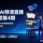 （19216期）2026AI导演直播训练营第4期，实景直播教学AI分镜视听语言，广告短剧MV实战，解决人物画面崩坏痛点