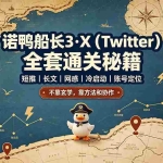 （19215期）诺鸭船长3·X（Twitter）全套通关秘籍，短推、长文、网感、冷启动、账号定位，不靠玄学，靠方法和协作