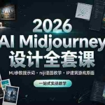 （19209期）2026 AI Midjourney设计全套课，MJ参数提示词niji混图教学，IP建筑游戏原画一站式实战教学