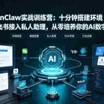 （19287期）OpenClaw实战特训营：十分钟搭建环境×微信飞书接入私人助理，从零培养你的AI数字员工