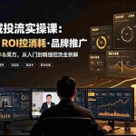 （19249期）千川全域投流实操课：全域逻辑·ROI控消耗·品牌推广｜新号起量+商品卡&乘方，从入门到精细控流全拆解