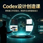 （19362期）Codex设计创造课-2期，小白也能掌握的Codex设计创造技巧，把机械工作交给AI，把创作主动权留给自己