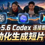 （19394期）GPT-5.6×Codex&即梦联动实战｜Seedance2.0mini赋能｜AI剧情短片自动生成拼接导出全流程教学
