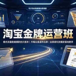 （19434期）淘宝金牌运营班-7月：曝光流量数据爆款四大板块｜万相台直通车达摩｜全渠道引流爆款落地教学