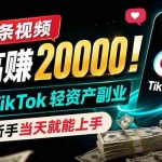 （19457期）单条视频最高赚 20000！这个 TikTok 轻资产副业，新手当天就能上手