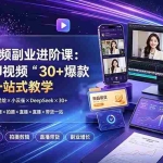 （19458期）AI短视频副业进阶课：豆包×即梦×星绘×小云雀×DeepSeek×30+爆款×剪辑×拍摄×直播×带货一站式教学