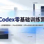 （19481期）Codex零基础训练营：部署模型接入｜Plan任务规划｜Office自动生成全套实操教学