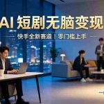 （19577期）别乱找副业了，快手 AI 短剧零门槛长久被动增收