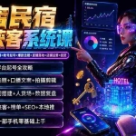 （19623期）酒店民宿线上获客系统课：6年讲师亲授×抖音小红书视频号×账号起号×爆款选题×直播落地×店铺运营×投流