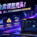 （19649期）别再为卖课熬秃头！AI 自动卖课系统，月入 3 万刀还能潇洒度假【原创双语字幕】