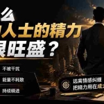 （19754期）付费文章：为什么成功人士的精力都很旺盛？