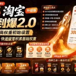 （19742期）2026淘宝从零到爆2.0第85期；主推款五项高权重初始设置，改销量评晒秒单快速破零积累基础权重