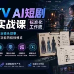 （19836期）LibTV AI短剧进阶实操课标准化工作流；从素材创作走向专业镜头叙事，告别零散学习单项功能的低效模式