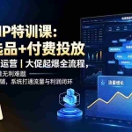 （19974期）淘宝VIP特训课-更新：蓝海选品+付费投放｜短视频AI运营｜大促起爆全流程，破解店铺无流量无利润难题