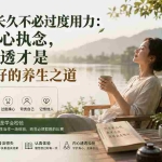 （20007期）付费文章：想活得长久不必过度用力：放下内心执念，松弛通透才是人生最好的养生之道
