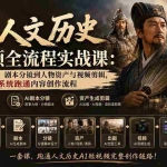 （20074期）AI人文历史短视频全流程实战课：从爆款选题、剧本分镜到人物资产与视频剪辑，系统跑通内容创作流程