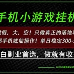 （20096期）这才是真正可落地项目！每天十几分钟就够了，轻松日入500+，长期稳定可做！