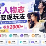 （20121期）某大佬的音乐人物志赛道变现玩法：从人物选题、故事文案到素材剪辑与特效包装，5万播放收益2000+完整流程