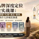 （20140期）个人品牌深度定位与商业实战课：真实+共振+阴影+礼物+表达+繁荣，六大模块重构个人IP成长体系