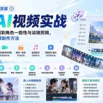 （20136期）2026可灵AI视频实战-4小时干货课：从提示词、文生图到角色一致性与运镜剪辑，零基础掌握AI视频制作方法