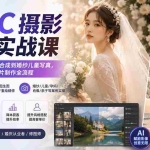 （20161期）AIGC摄影培训实战课：从软件搭建、素材合成到婚纱儿童写真，系统掌握AI商业样片制作全流程