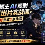 （20173期）百万博主AI漫剧极速出片实战课：1小时产出条作品，从脚本分镜到画面剪辑，跑通高效生产全流程