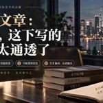 （20317期）灏泽付费文章：恐怕，这下写的有点太通透了