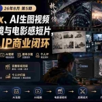 （20348期）AI+创作训练营26年第5期-更新：从Codex、AI生图视频到剧本分镜与电影感短片，跑通个人IP商业闭环