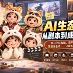 （20412期）AI生态漫剧从剧本到成片实战课：学习小说改编、资产分级与人物关系，掌握角色统一、分镜剪辑和音效优化全方法