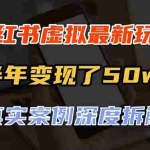 （20432期）小红书虚拟资料最新玩法，半年变现了50w+，真实案例深度拆解，可复制可批量