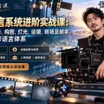 （20434期）镜头语言系统进阶实战课：18节掌握设备、构图、灯光、运镜、转场及帧率，建立完整电影语言体系