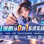 （20430期）AI漫剧从0到1系统实战课：学习剧本、人物场景、分镜图、视频生成及音视频剪辑，完整跑通制作流程
