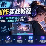 （20488期）AI漫剧批量创作实战教程：掌握MJ、即梦4.0、Seedance2工作流，完成剪辑、高清修复、配音配乐全流程