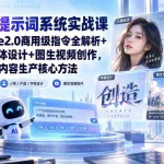 （20559期）AIGC提示词系统实战课-无水印｜Seedance2.0商用级指令全解析+人物产品字体设计+图生视频创作，掌握AI内容生产方法