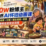 （20549期）抖音40W粉博主小宇和然然AI怀旧动画课｜脚本+人物+场景+分镜+图生视频+剪辑，跑通精选变现全流程