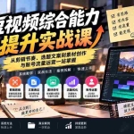 （20599期）短视频综合能力提升实战课：从剪辑节奏、选题文案到素材创作与账号流量运营一站掌握