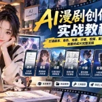 （20597期）2026 AI漫剧创作实战教程：打通剧本、角色、场景、分镜、视频、配音、剪辑到最终成片完整流程