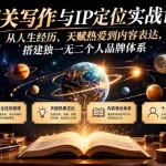 （20634期）闭关写作与IP定位实战课：从人生经历、天赋热爱到内容表达，搭建独一无二个人品牌体系